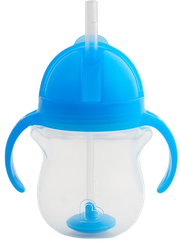 MUNCHKIN 6m+, blue krūzīte ar salmiņu, 207 ml