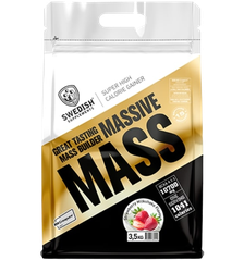 SWEDISH SUPPLEMENTS Massive Mass Strawberry Milkshake pulveris, 3500 g