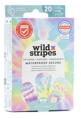 WILD STRIPES Waterproof Secure Rainbow plāksteris, 20 gab.
