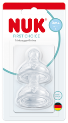 NUK First Choice+ TEAT S (0+ m) Silicone knupis, 2 gab.