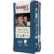 BAMBO Nature Dreamy Night Pants, 8-15 gadi, 35-50 kg biksītes, 10 gab.