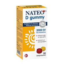 NATEO D Gummy 2000 SV želejvitamīni, 50 gab.