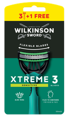 WILKINSON SWORD Xtreme 3 Sensitive Men's (3+1) vienreizlietojamie skuvekļi, 4 gab.