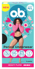 O.B. M/L menstruālās biksītes, 1 gab.