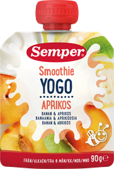 SEMPER Banānu, Aprikožu (6 mēn.+) jogurts, 90 g