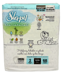 SLEEPY BIO Natural Mini 3-6kg autiņbiksītes, 68 gab.