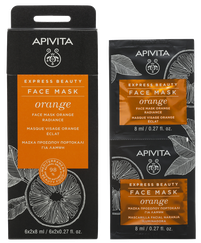 APIVITA Express Beauty Radiance With Orange (8 ml) sejas maska, 2 gab.