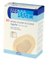 FARMA PLASTO 7.2 x 5.6 cm, miesas krāsā acu plāksteri, 21 gab.