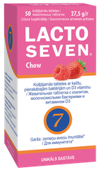 LACTO SEVEN Chew košļājamās tabletes, 50 gab.