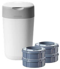TOMMEE TIPPEE Twist&Click 4 kasetes + autiņbiksīšu konteineris, 1 gab.