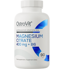 OSTROVIT Magnesium Citrate 400 mg + B6 tabletes, 90 gab.