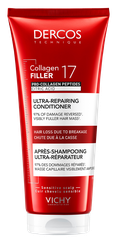 VICHY Dercos Collagen Filler 17 Ultra-Repairing matu kondicionieris, 200 ml