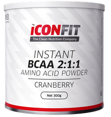 ICONFIT BCAA 2:1:1 Cranberry pulveris, 300 g