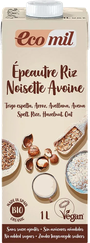 ECOMIL Bio Spelt Rice, Oat, Hazelnut dzēriens, 1000 ml