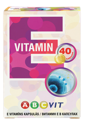 ABC VIT E Vitamin kapsulas, 40 gab.