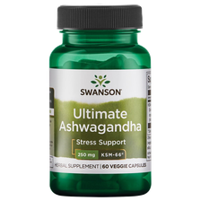 SWANSON Ašvaganda (Ashwagandha) KSM-66 ekstraktas, nervų sistemai,  kapsulės, 60 vnt.