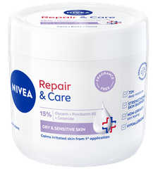NIVEA Repair & Care Jautriai Odai kūno kremas, 400 ml