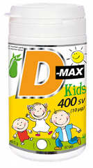 VITABALANS D-max Kids 400 SV (10 ug) kramtomosios tabletės, 90 vnt.