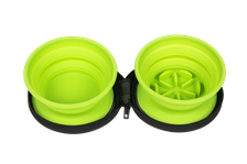 KIWI WALKER Double Slowfeeder, Zaļa, Ceļojumu bļoda, 1 gab.
