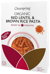CLEARSPRING Organic Gluten Free Red Lentil & Brown Rice makaroni, 250 g