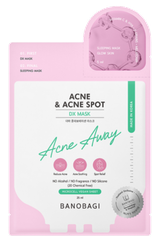 BANOBAGI Derma Expert 2 Step Acne Away auduma sejas maska, 1 gab.
