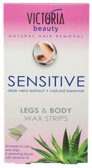 VICTORIA BEAUTY Legs & Body depilācijas vaska strēmeles, 20 gab.