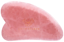 CRYSTALLOVE GuaSha Rose Quartz masāžas plāksne, 1 gab.