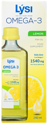 LYSI Fish Oil Omega - 3 Lemon eļļa, 240 ml