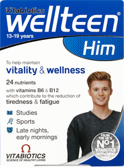 WELLTEEN Him Vitality&Wellness tabletes, 30 gab.