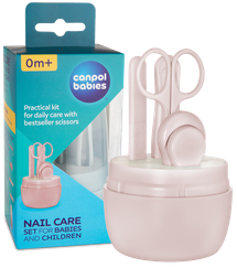 CANPOL BABIES Pink Nagu kopšanas komplekts, 1 gab.