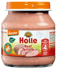 HOLLE no 4 mēn. Liellopu gaļas biezenis, 125 g