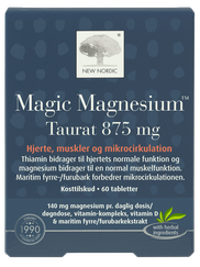 NEW NORDIC Magic Magnesium Taurat 875 mg tabletes, 60 gab.