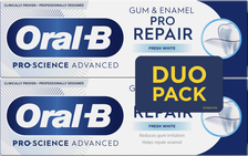 ORAL-B Pro Science Advanced Gum & Enamel Fresh White, 2x75ml zobu pasta,
