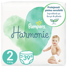 PAMPERS Harmonie 2 (4-8 kg) autiņbiksītes, 39 gab.