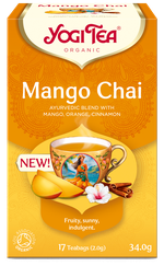 YOGI TEA Mango Chai Organic Bio arbatos maišeliai, 17 vnt.