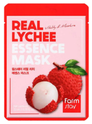 FARMSTAY Real Lychee auduma sejas maska, 1 gab.