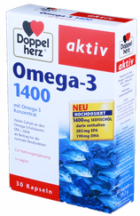 DOPPELHERZ Activ Omega-3 1400 mg tabletes, 30 gab.