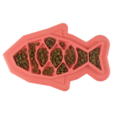 CATSTAGES Fishie Fun Feed Mat, Rozā bļoda, 1 gab.