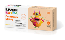 LIVOL  Extra Colostrum Strong Lemon sūkājamās tabletes, 20 gab.