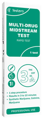 TESTERA Multi-Drug (3 vielas) tests, 1 gab.