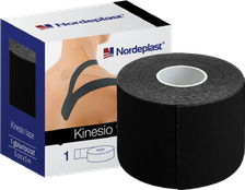 NORDEPLAST 5 cm x 5 m melns kinezioloģiskais teips, 1 gab.