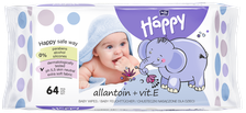 HAPPY   Allantoin & vit.E mitrās salvetes, 64 gab.