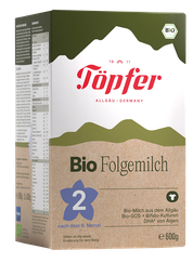 TOPFER Bio, Nr. 2, No 6 mēnešiem piena maisījums, 600 g