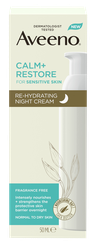 AVEENO Calm+Restore Re-Hydrating Night sejas krēms, 50 ml