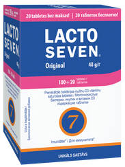 LACTO SEVEN LACTO SEVEN Original tabletes, 120 gab.