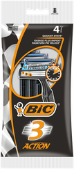 BIC 3 Action vienreizlietojamie skuvekļi, 4 gab.