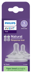 PHILIPS Avent Natural 6m+ ātras plūsmas knupis, 2 gab.