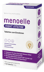 MENOELLE Night Intense sievietēm menopauzē tabletes, 30 gab.