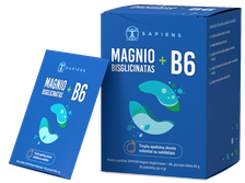 SAPIENS Magnio Bisglicinatas + B6 paketėliai, 20 vnt.