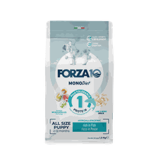 FORZA10 Monodiet All Size Puppy Ar Zivi, Suņiem sausā barība, 1.5 kg